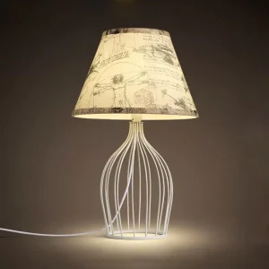 ARABELLA - Traditionele kegelvormige tafellamp met draadkooi voet