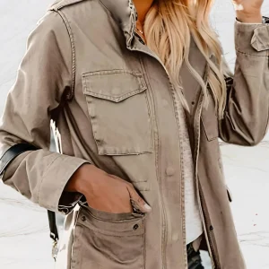 Holly - Slim Fit Jas Met Meerdere Zakken