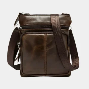 DAREN – Leren crossbodytas met meerdere compartimenten voor heren
